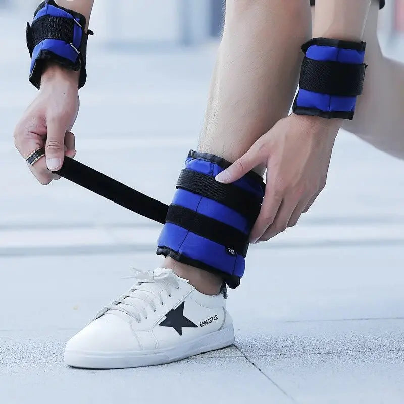 Kmt Style - Ankle and Wrist Weights from 1 to 5 Kilos, Adjustable Double Strap Weights, Fitness, Exercise, Gym, Weights, Gym, Ankle Brace, Wrist Brace - Kmt Style