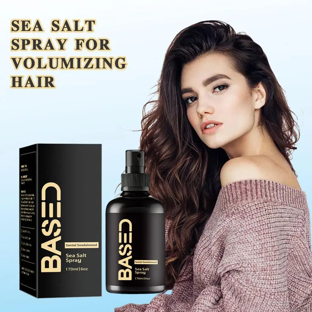 BASED Sea Salt Spray for Hair Volume & Texture 170ml Santal Sandalwood Natural Matte Finish Hair Styling Spray for Men Women