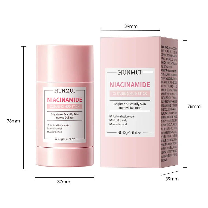 Deep Cleansing Mud Mask Stick Set Volcanic Clay Mugwort Niacinamide Oil-control Deeply Moisturize Skin Care Portable Solid Mask