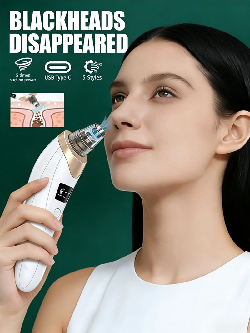Electric Blackhead Remover Vacuum Acne Cleaner Black Dots Removal Facial Deep Cleansing Pore Cleaner Machine Skin Care Tools