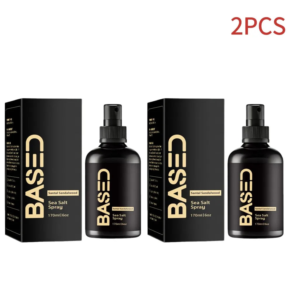 BASED Sea Salt Spray for Hair Volume & Texture 170ml Santal Sandalwood Natural Matte Finish Hair Styling Spray for Men Women
