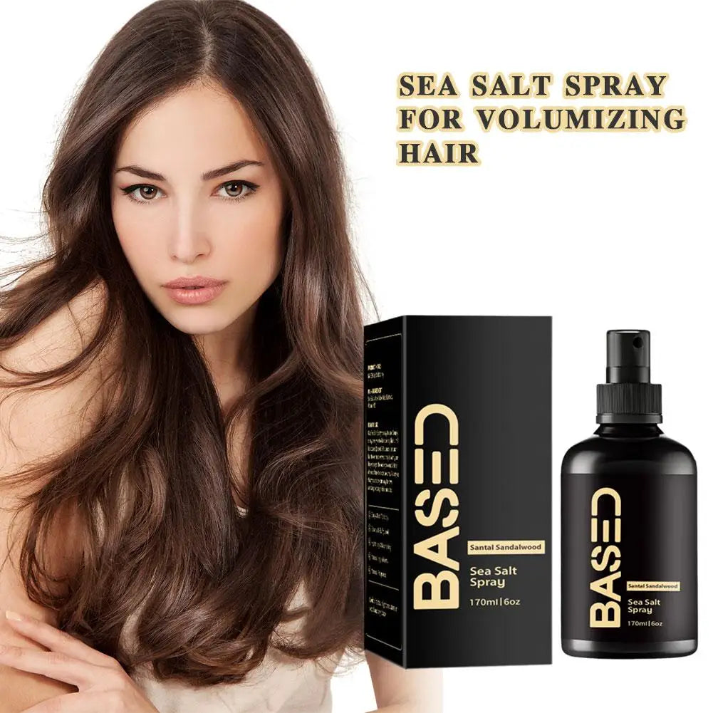 BASED Sea Salt Spray for Hair Volume & Texture 170ml Santal Sandalwood Natural Matte Finish Hair Styling Spray for Men Women