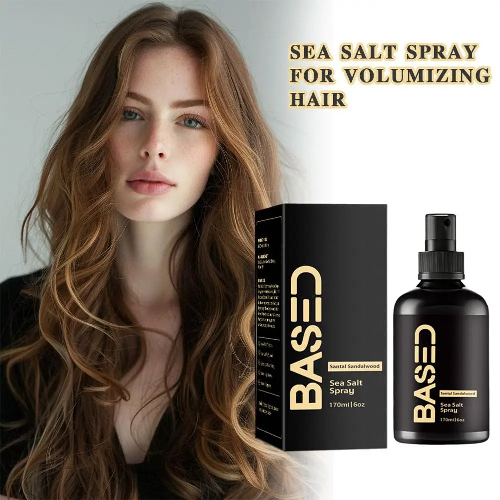 BASED Sea Salt Spray for Hair Volume & Texture 170ml Santal Sandalwood Natural Matte Finish Hair Styling Spray for Men Women