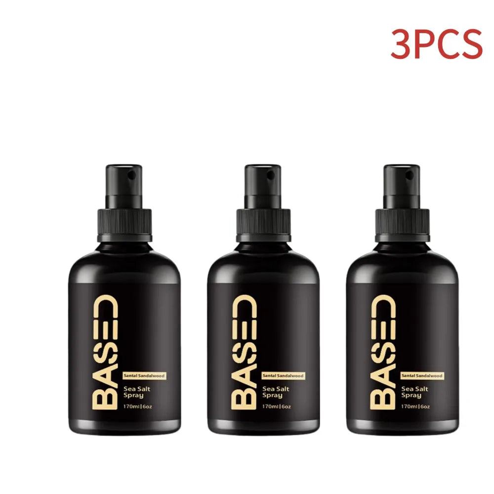BASED Sea Salt Spray for Hair Volume & Texture 170ml Santal Sandalwood Natural Matte Finish Hair Styling Spray for Men Women