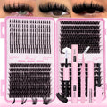 DIY Lash Clusters Kit Wispy Lash Extension with Lash Bond And Seal And Eyelash Tweezers Makeup