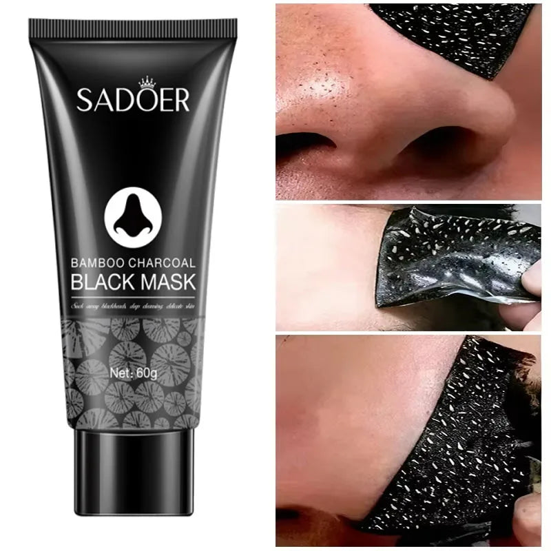 Blackhead Remover Mask Bamboo Charcoal Shrink Pores Acne Black Head Removal Cream Nose Cleansing Black Peel Off Masks Skin Care
