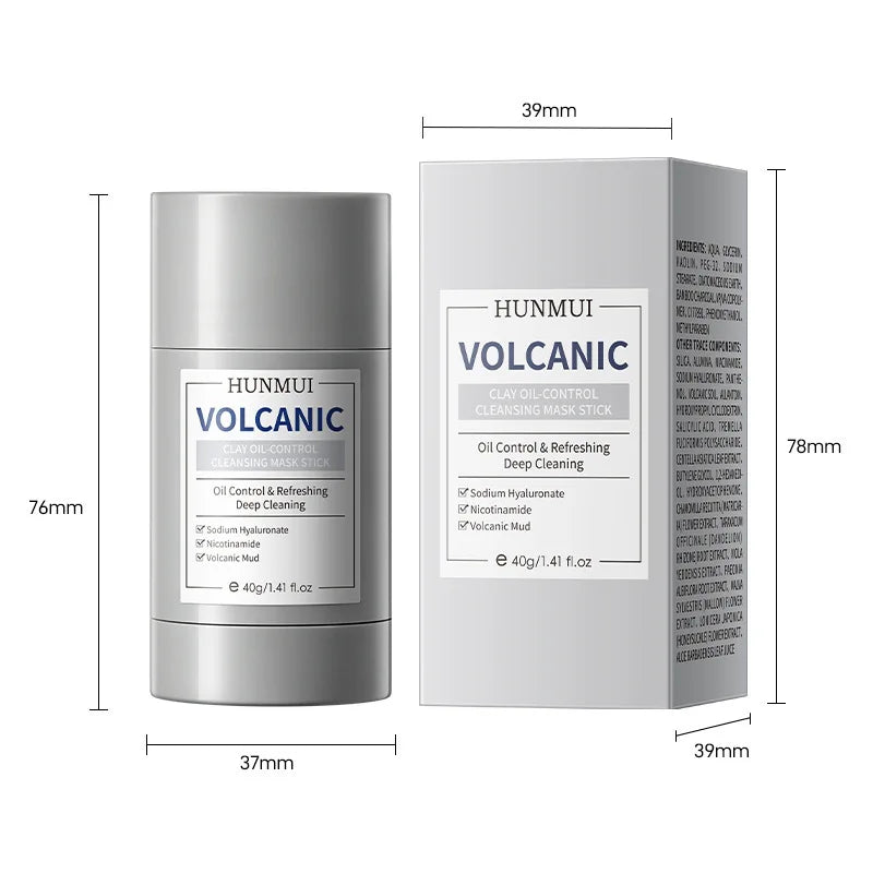 Deep Cleansing Mud Mask Stick Set Volcanic Clay Mugwort Niacinamide Oil-control Deeply Moisturize Skin Care Portable Solid Mask