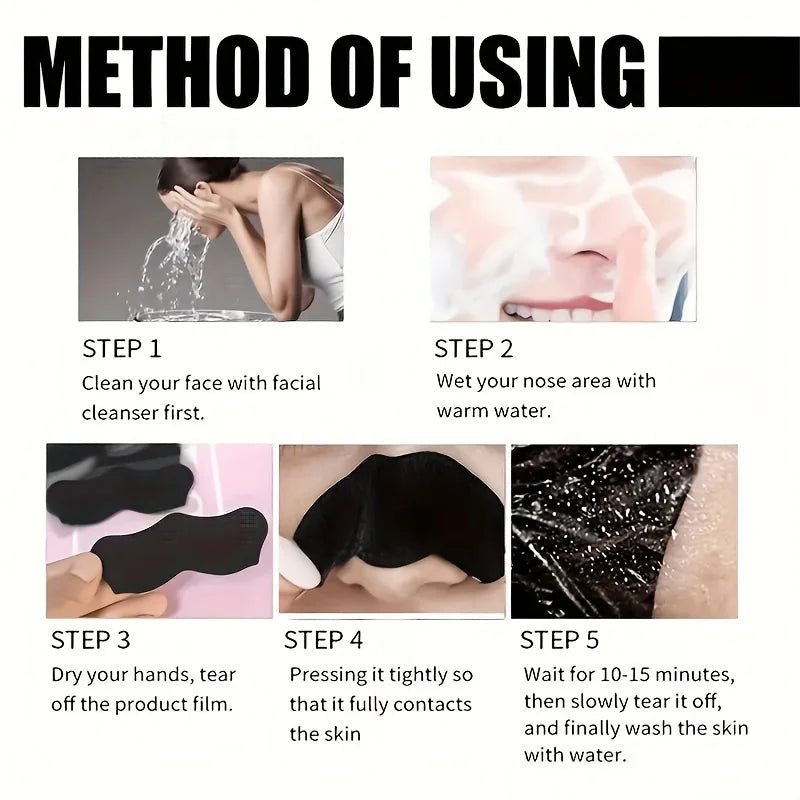 10pc/20pc/50pc/100pc Nose Cleansing Blackhead Pore Remover Patch - Deep Cleansing Pores Gentle Exfoliation for Facial Care