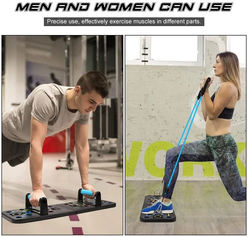 Portable Multi-Functional Push-Up Board Set - Foldable Sports Equipment - Home Gym Muscle Strength Machine - Pistol Support