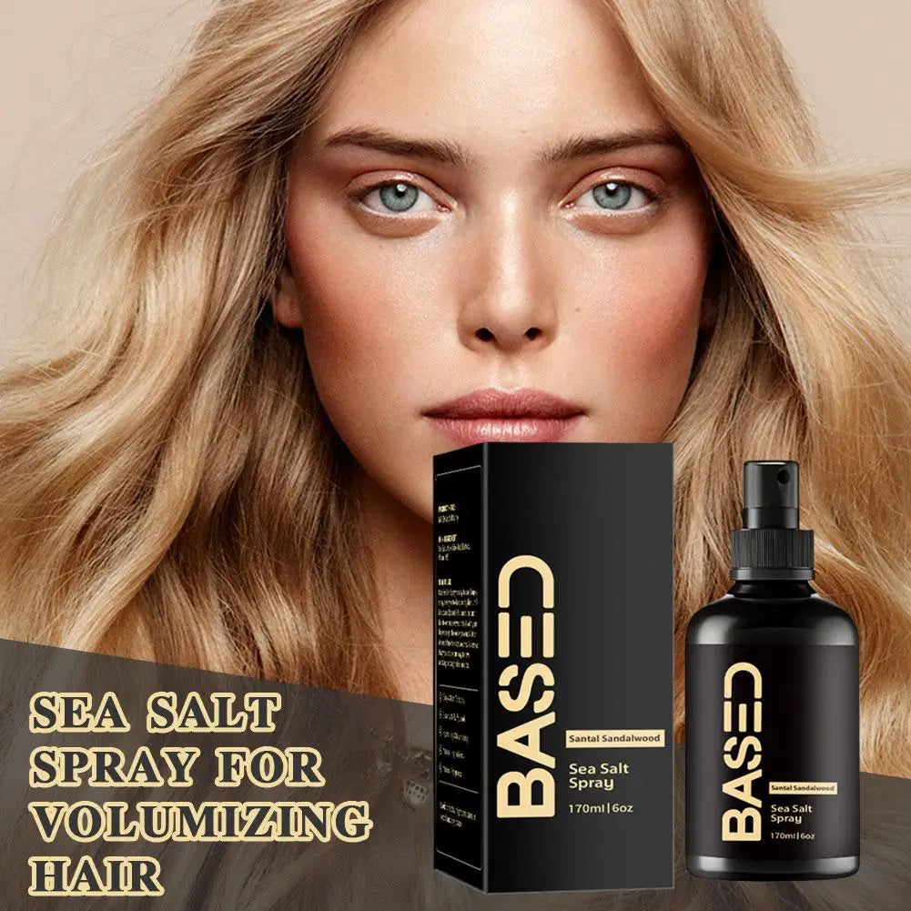 BASED Sea Salt Spray for Hair Volume & Texture 170ml Santal Sandalwood Natural Matte Finish Hair Styling Spray for Men Women