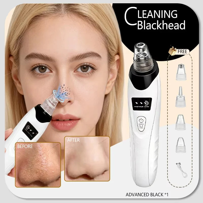 Electric Blackhead Remover Vacuum Acne Cleaner Black Dots Removal Facial Deep Cleansing Pore Cleaner Machine Skin Care Tools